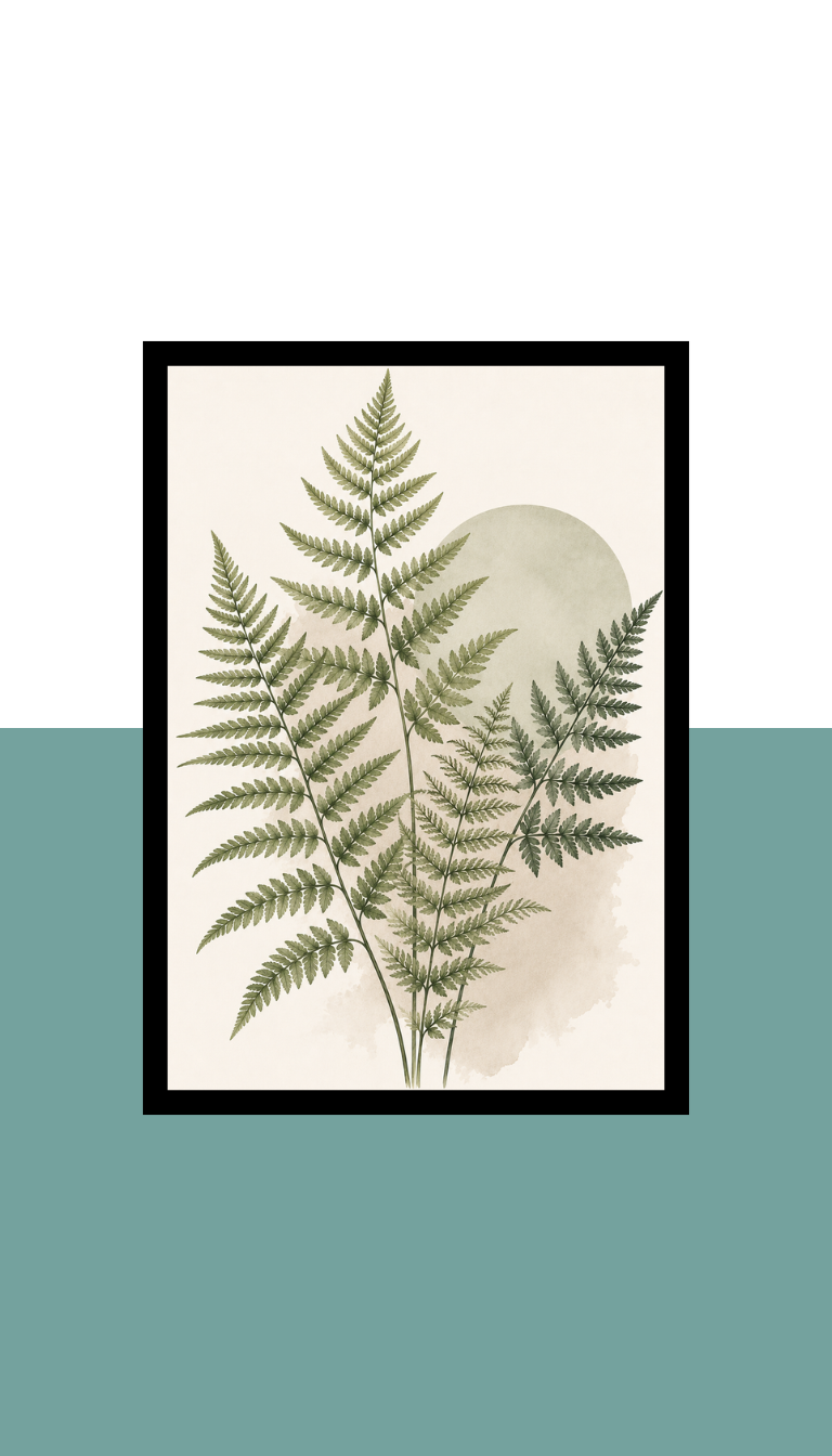 Wall Frame - Fern leaves