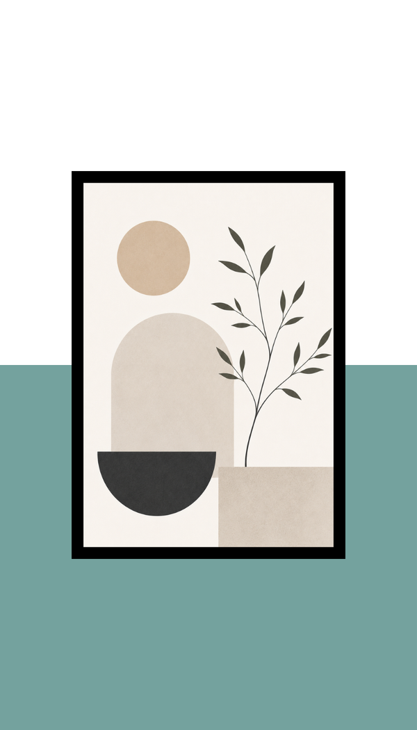 Scandinavian Minimal Wall Art Frame | Black MDF | A4 A3 A2 A1 | Nordic Home Decor