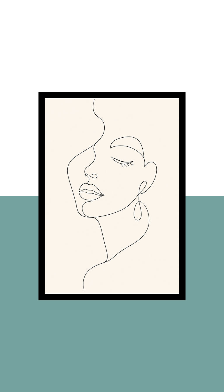 Wall Frame - Single-line face art
