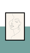 Wall Frame - Single-line face art