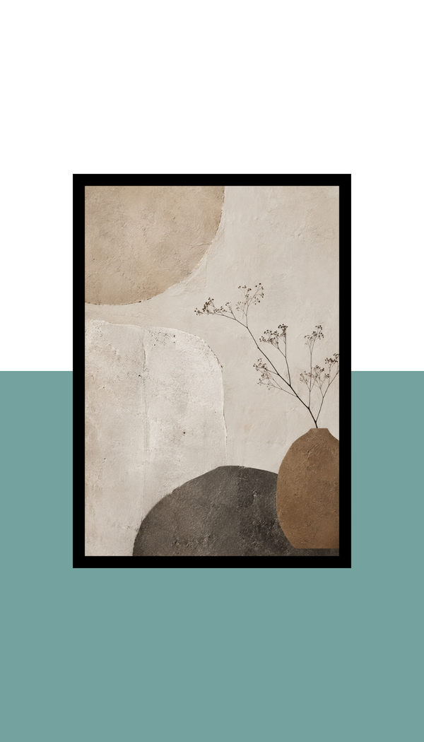 Wabi-Sabi Texture Wall Art Frame | Black MDF | A4 A3 A2 A1 | Japanese Minimalist Decor