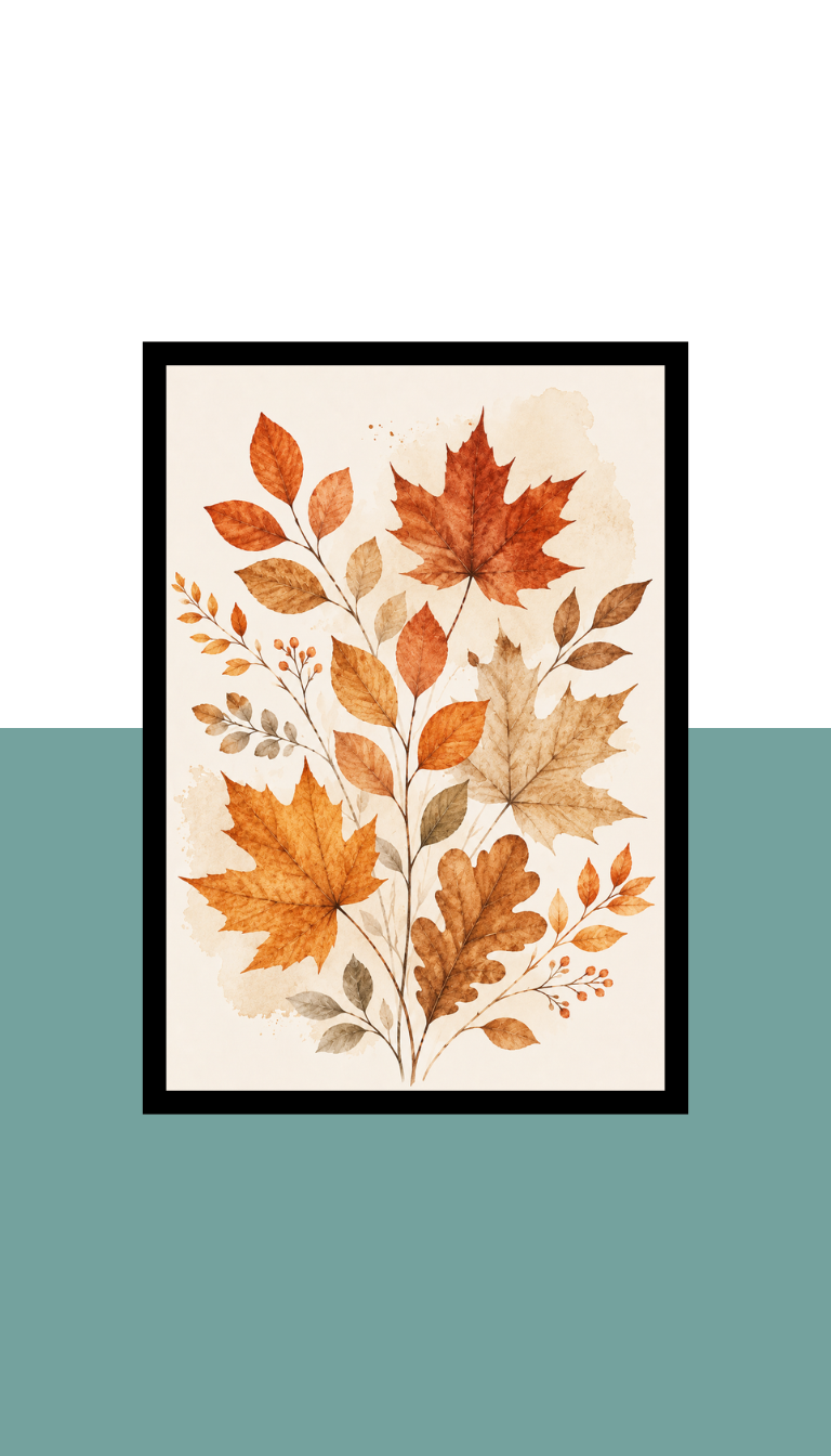 Wall Frame - Autumn leaves