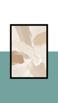 Wall Frame - Beige brush strokes