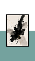 Wall Frame - Black ink splash