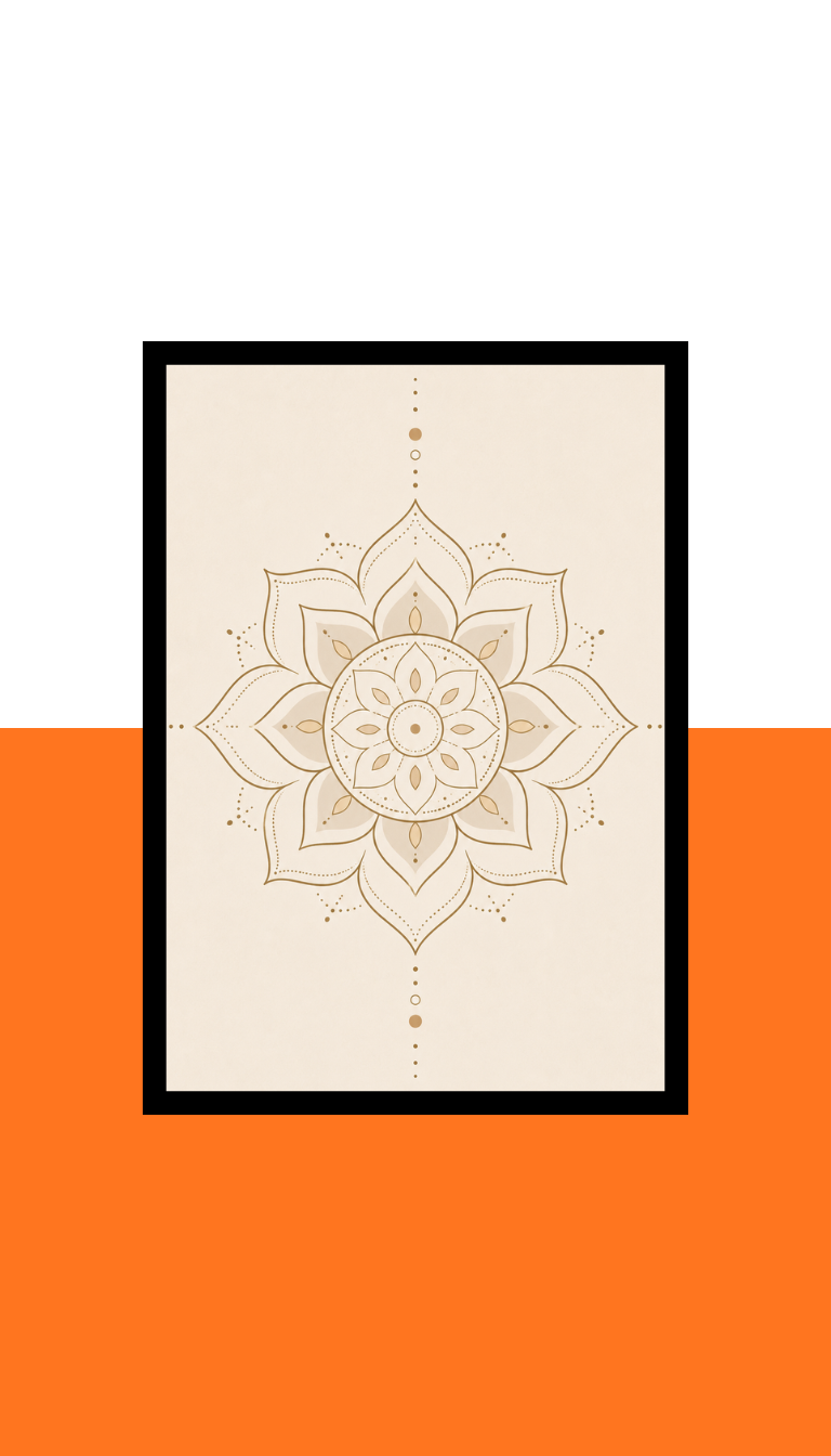 Mandala minimal Art Frame | Black MDF | A4 A3 A2 A1 | Mandala minimal Home Decor