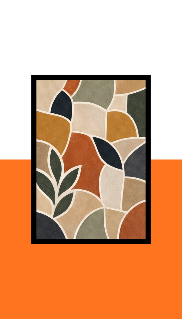 Mosaic abstract Frame | Black MDF | A4 A3 A2 A1 | Mosaic abstract Home Decor