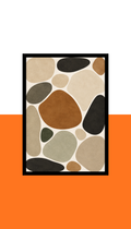 Organic pebble forms Wall Art Frame | Black MDF | A4 A3 A2 A1 | Organic pebble forms Home Decor